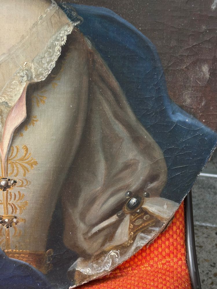 Portrait Ovale De Femme D’époque XVIIIème Marie De Girard De Boisverger - Huile Sur Toile H 73 cm