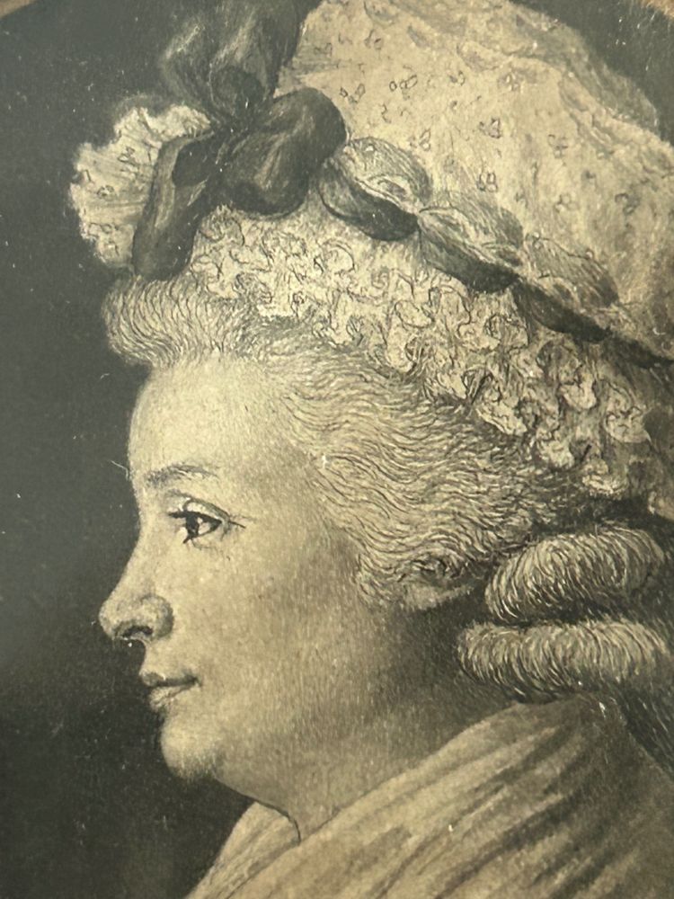 Eighteenth-Century Grisaille Miniature of a Woman in Profile