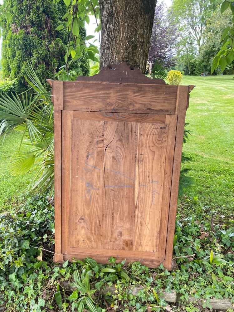 Grand miroir biseauté en bois sculpté - Style néo-renaissance, XIXème siècle