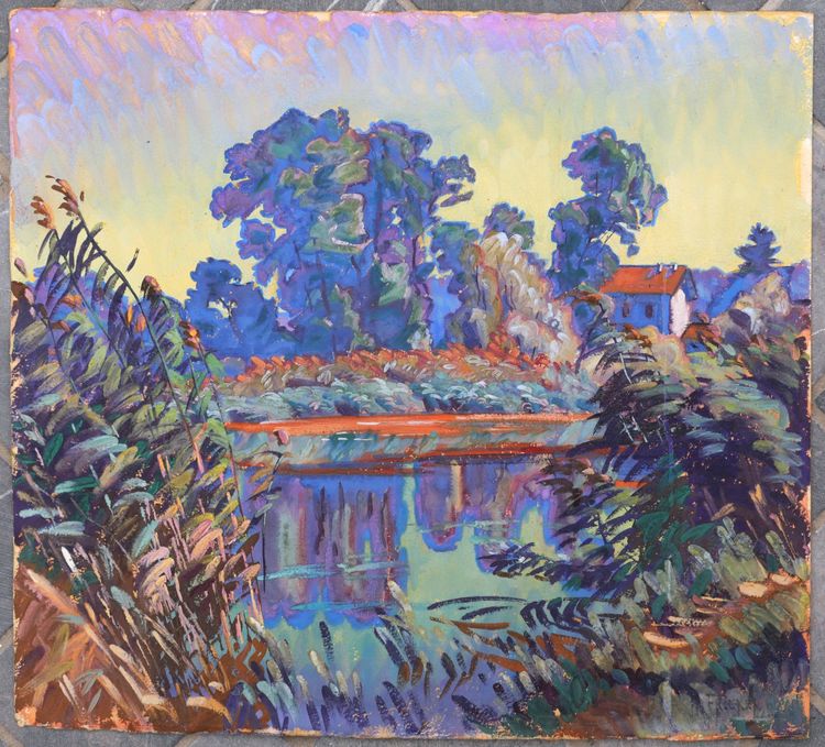 Henri FRICKER, Il mulino sul Loing