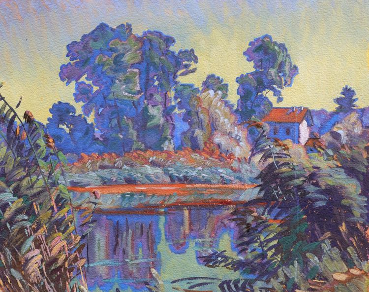 Henri FRICKER, Il mulino sul Loing