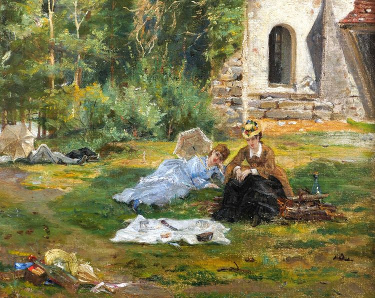 École FRANÇAISE impressionniste, fin du XIXème siècle, Le Déjeuner sur l'herbe