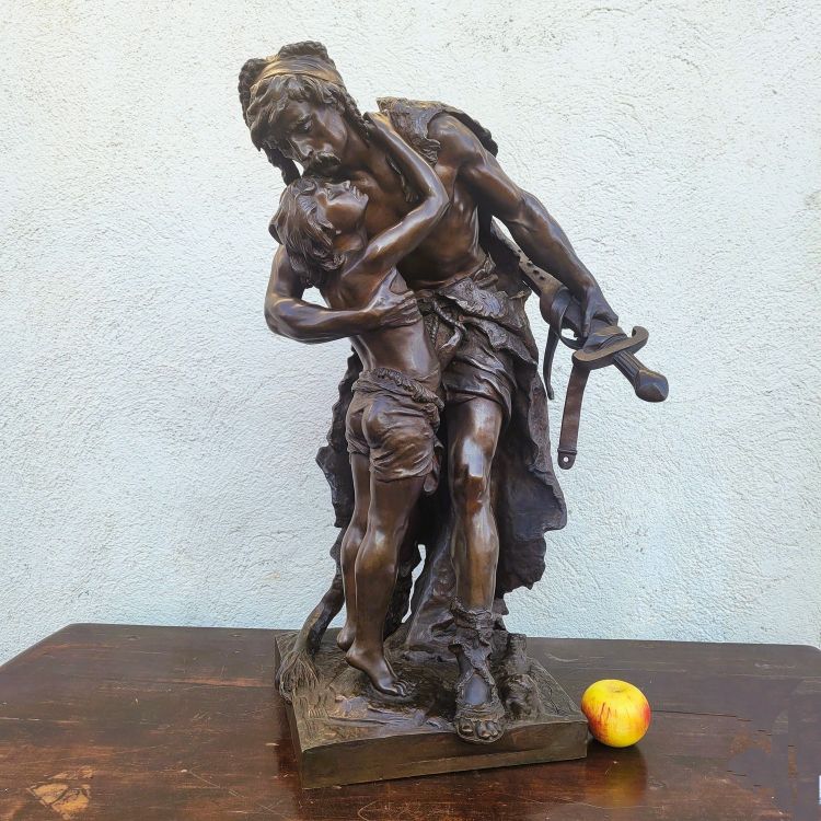 H Plé (1853-1922), Siot Decauville, Les Gaulois, Large Bronze Signed, Late 19th century