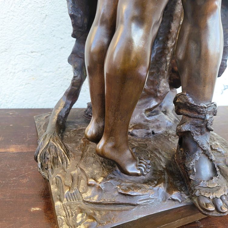H Plé (1853-1922), Siot Decauville, Les Gaulois, Large Bronze Signed, Late 19th century