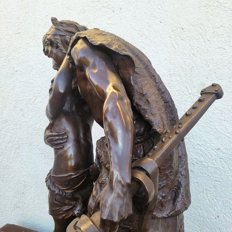 H Plé (1853-1922), Siot Decauville, Les Gaulois, Large Bronze Signed, Late 19th century