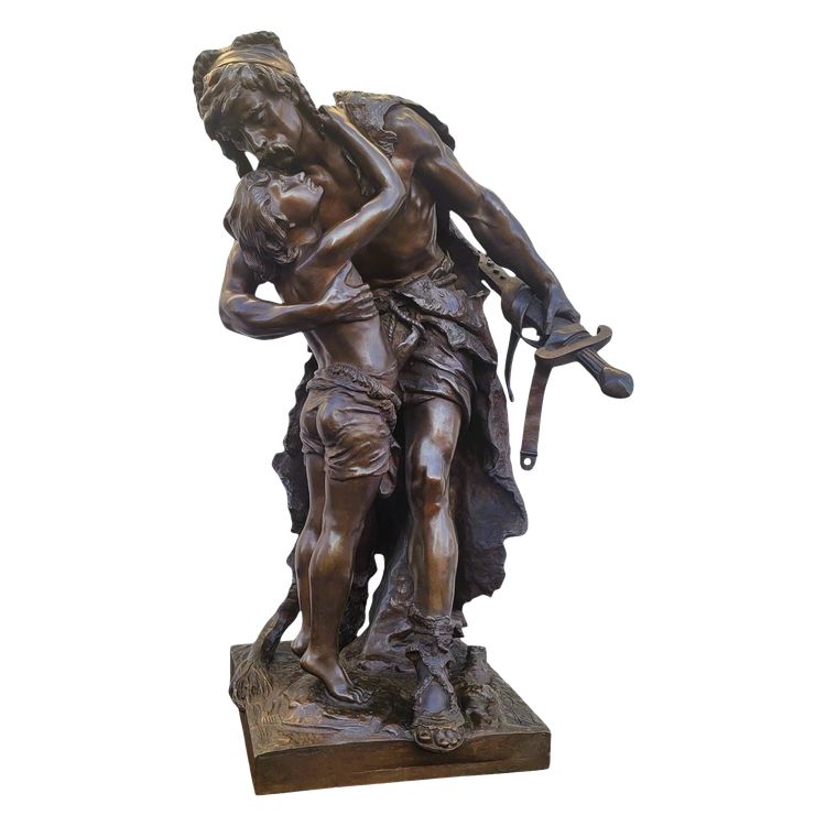 H Plé (1853-1922), Siot Decauville, Les Gaulois, Large Bronze Signed, Late 19th century