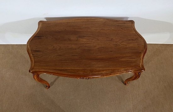  Solid walnut living room table in the Louis XV style - Early XXth century