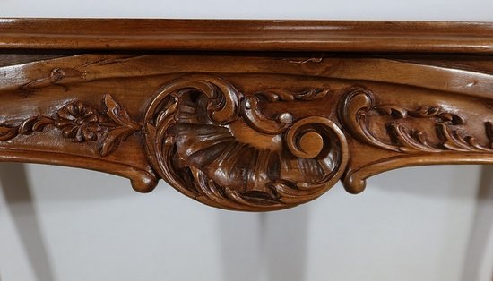  Solid walnut living room table in the Louis XV style - Early XXth century