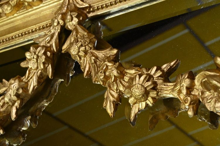 Specchio in legno dorato, stile Luigi XVI - 2a parte XIX