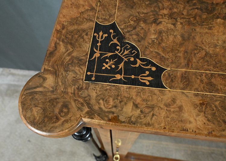 Meuble à Musique en ronce de Noyer, style Charles X – 2ème partie XIXe
