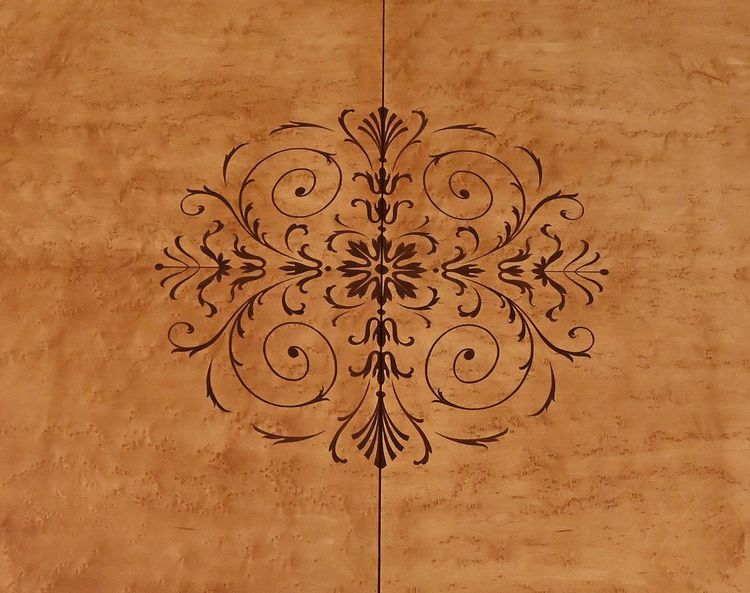 Round Table with Extensions in Bird's Eye Maple, Charles X style - 1940