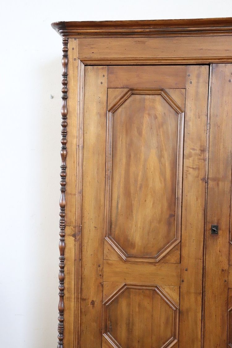 Antique Poplar Wood Wardrobe