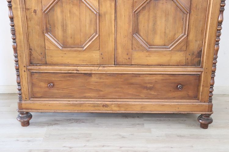 Antique Poplar Wood Wardrobe