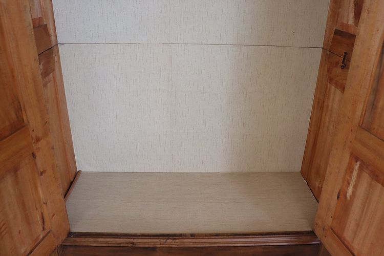 Antique Poplar Wood Wardrobe