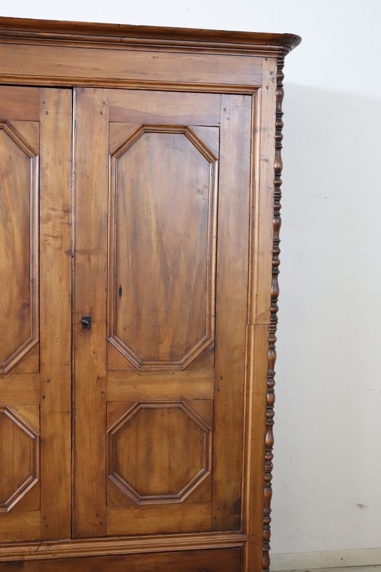Antique Poplar Wood Wardrobe