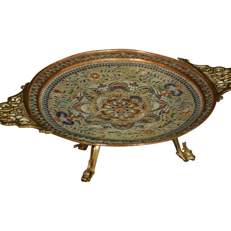 Cloisonné plate, 19th century