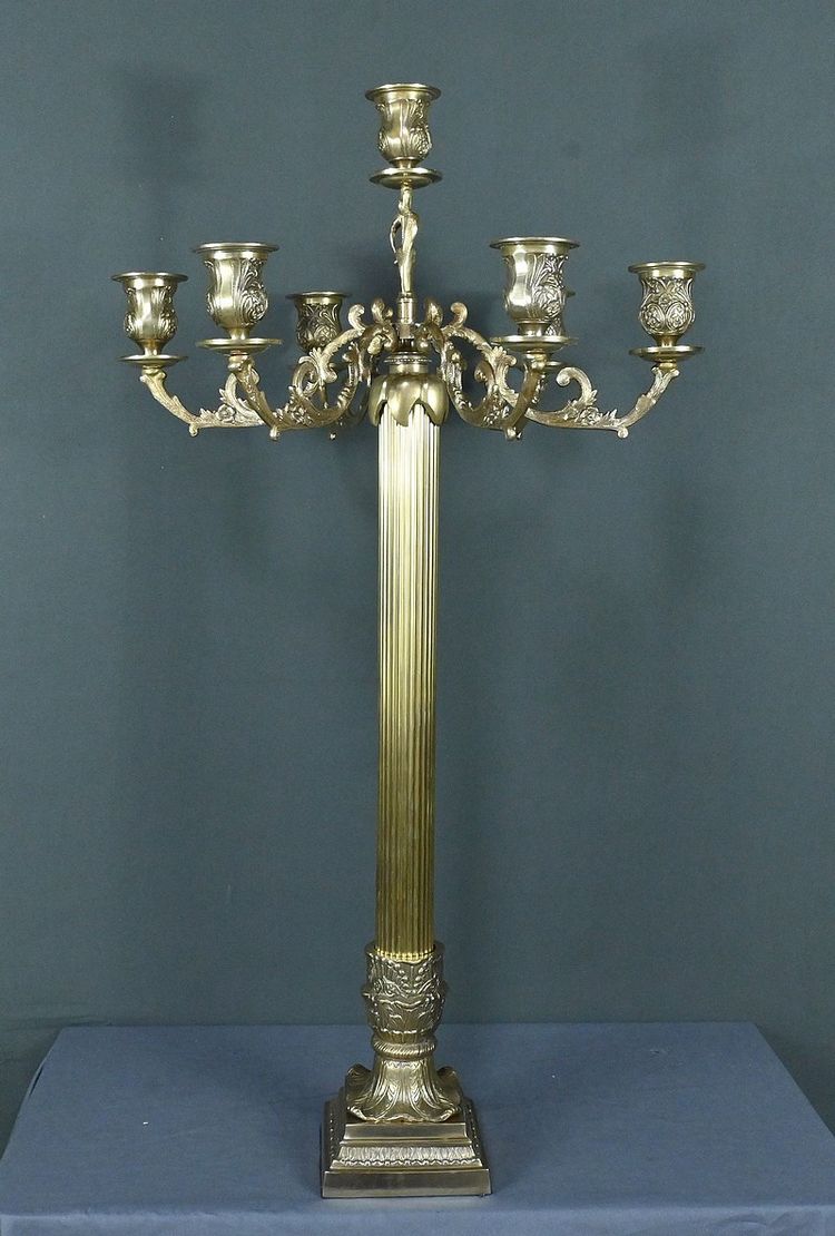 Large Bronze Candelabra, Louis XVI style - Late 19th century