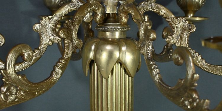 Large Bronze Candelabra, Louis XVI style - Late 19th century
