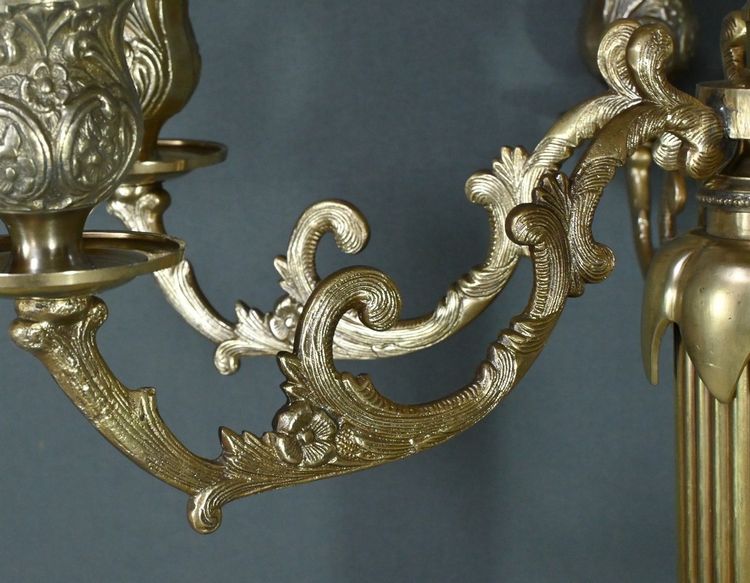 Large Bronze Candelabra, Louis XVI style - Late 19th century