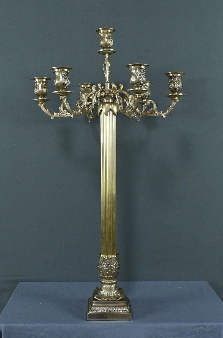 Large Bronze Candelabra, Louis XVI style - Late 19th century
