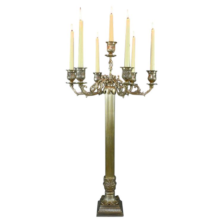 Large Bronze Candelabra, Louis XVI style - Late 19th century