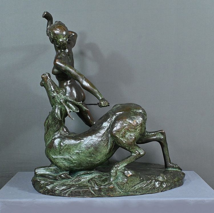 Importante bronzo "Diana cacciatrice" di J. Geleyn - Inizio XX secolo