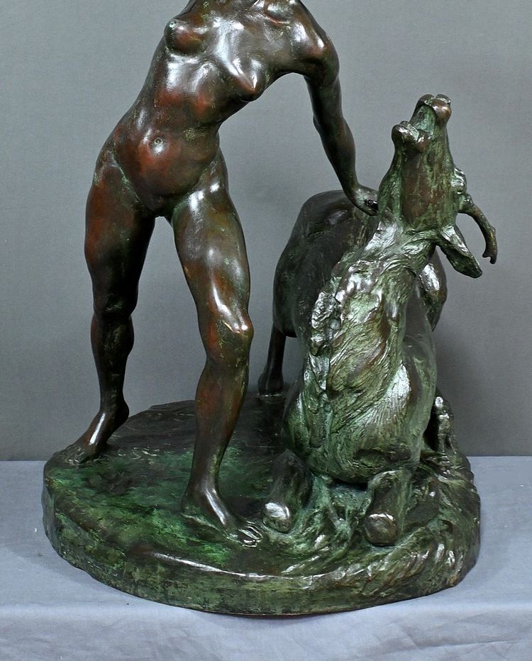 Importante bronzo "Diana cacciatrice" di J. Geleyn - Inizio XX secolo