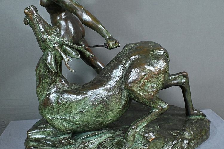Importante bronzo "Diana cacciatrice" di J. Geleyn - Inizio XX secolo