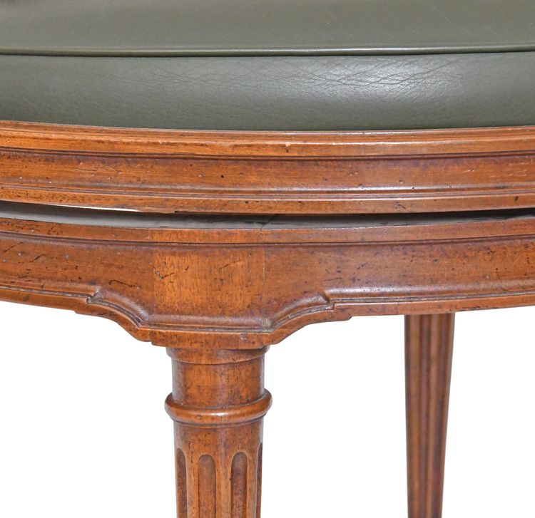 Louis XVI style fluted office armchair with swivel seat