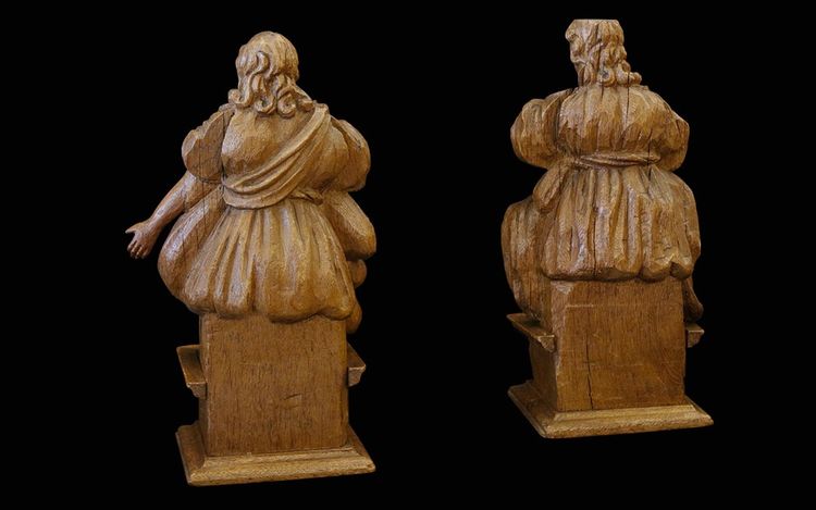Paar Holzstatuen, 18. Jahrhundert