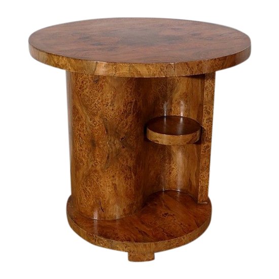  Table guéridon en Loupe de Thuya, Art déco modernisme– Début XXe 