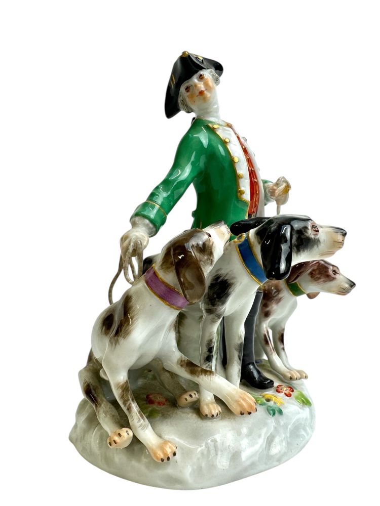 Meissen - Porcelain group hunter and dogs
