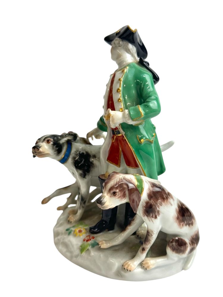 Meissen - Porcelain group hunter and dogs