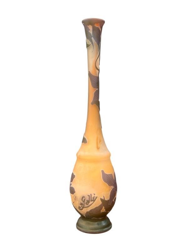 Vaso "Clematis" in stile Art Nouveau di Emile Gallé