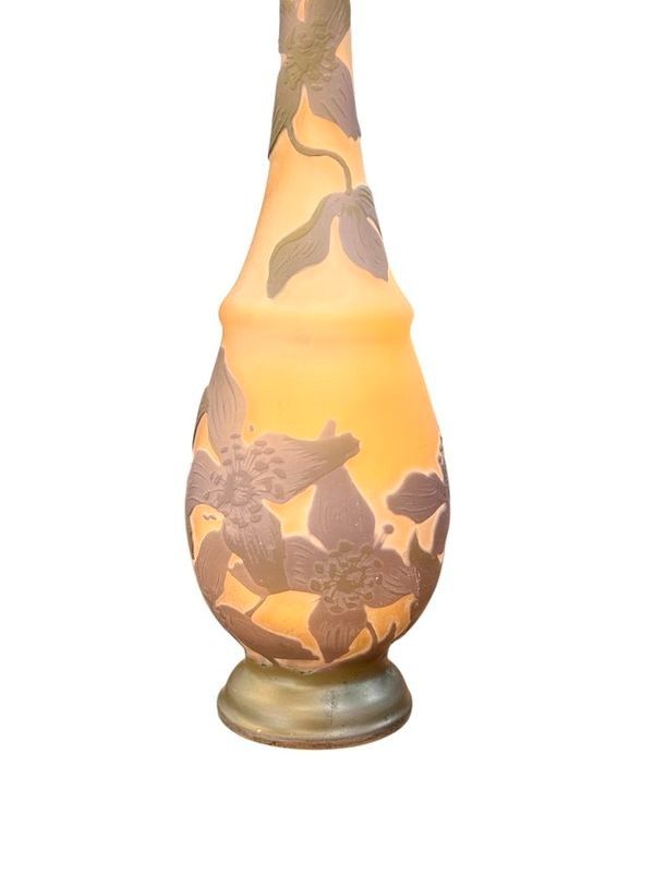 Vaso "Clematis" in stile Art Nouveau di Emile Gallé