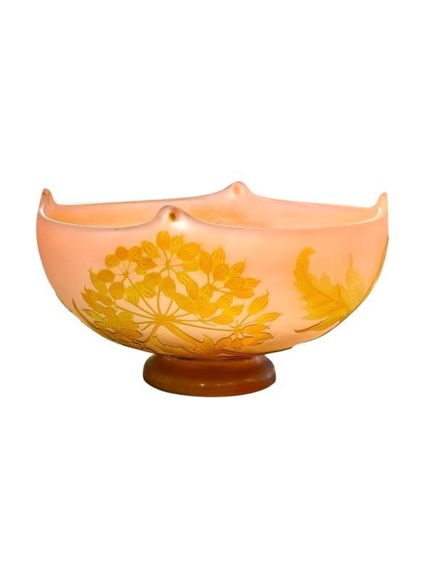 Tazza Emile Gallé "Ombelles" in stile Art Nouveau