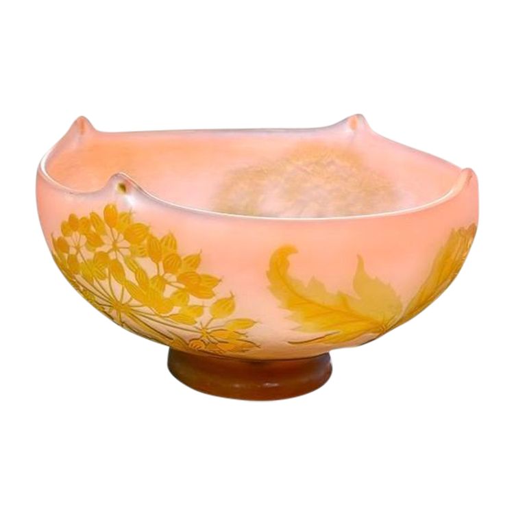 Tazza Emile Gallé "Ombelles" in stile Art Nouveau