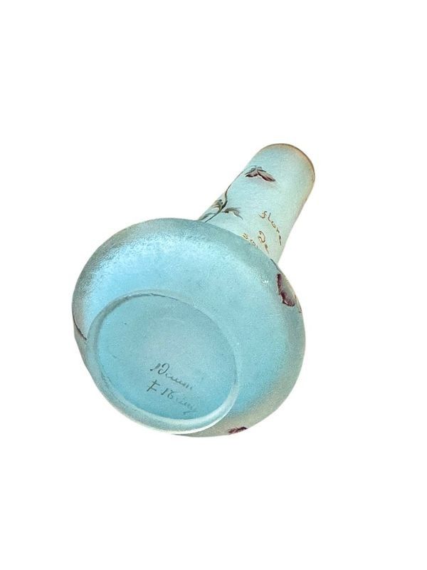 Vaso Daum Nancy Parlant Art Nouveau "Aux Pensées