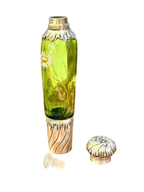 Emile Gallé Flacon à Sel art Nouveau "Marguerites"