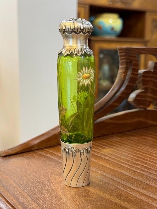 Emile Gallé Flacon à Sel art Nouveau "Marguerites"
