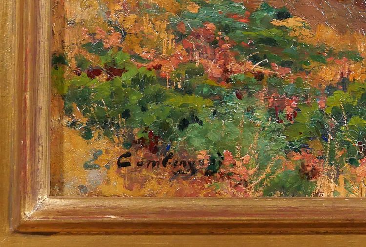 Emile CAMBIAGGIO 1857-1930 Bretagna, Binic, paesaggio, pittura, 1909, impressionismo Paimpol