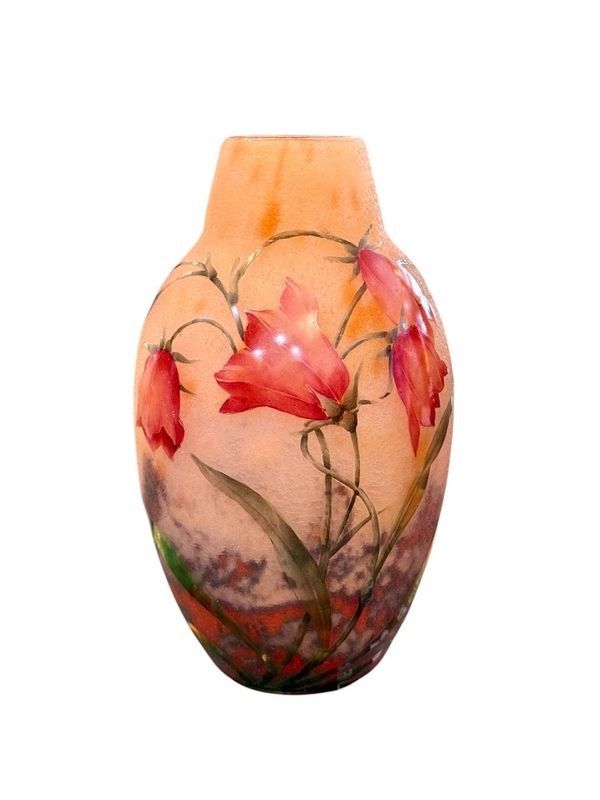 Vaso Daum Nancy Art Nouveau "Aux Campanules