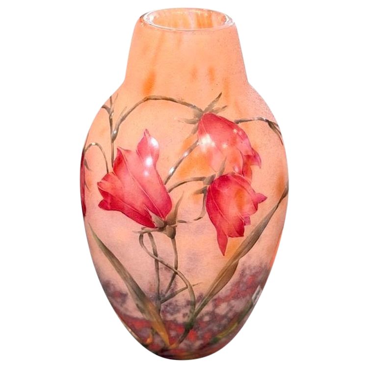 Vaso Daum Nancy Art Nouveau "Aux Campanules