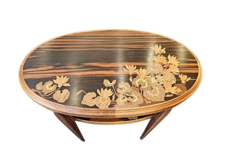 Tavolo volante "Ciclamini" di Emile Gallé in stile Art Nouveau
