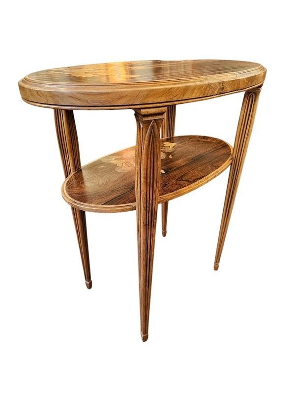 Tavolo volante "Ciclamini" di Emile Gallé in stile Art Nouveau