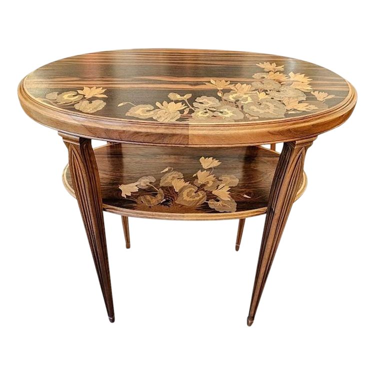 Tavolo volante "Ciclamini" di Emile Gallé in stile Art Nouveau