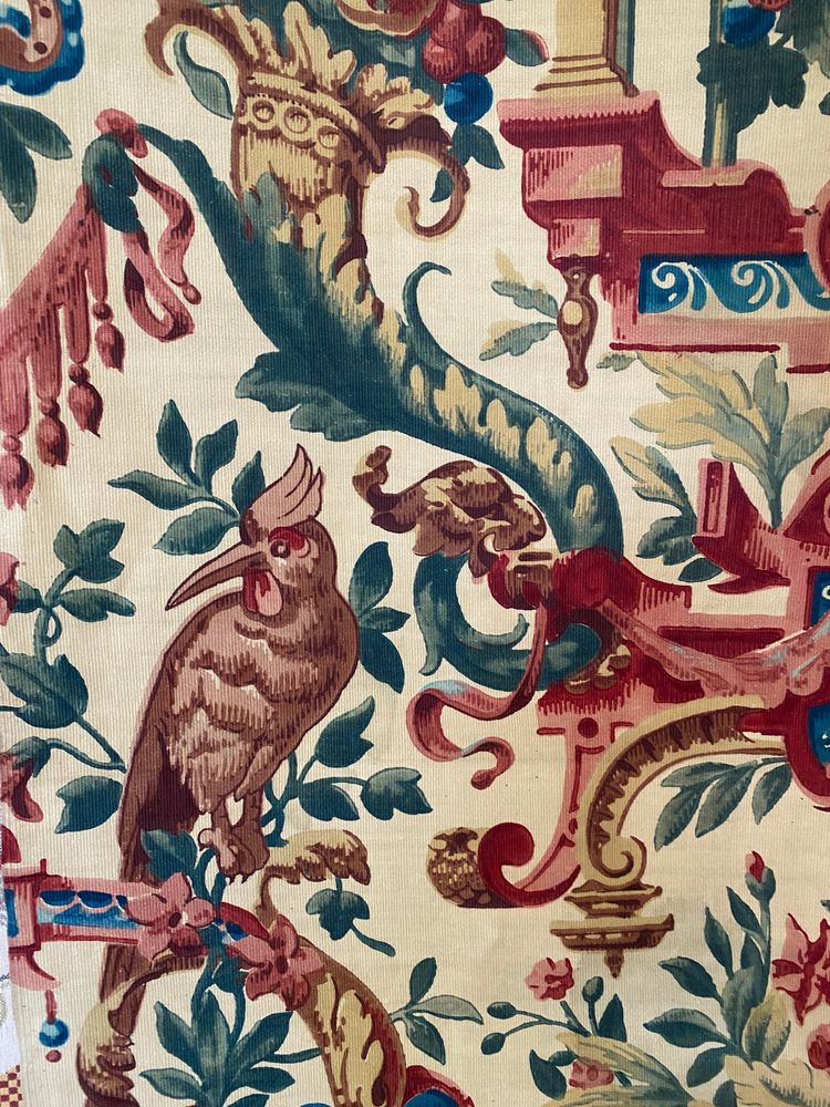 Coupon di tessuto d'epoca Napoleone III
