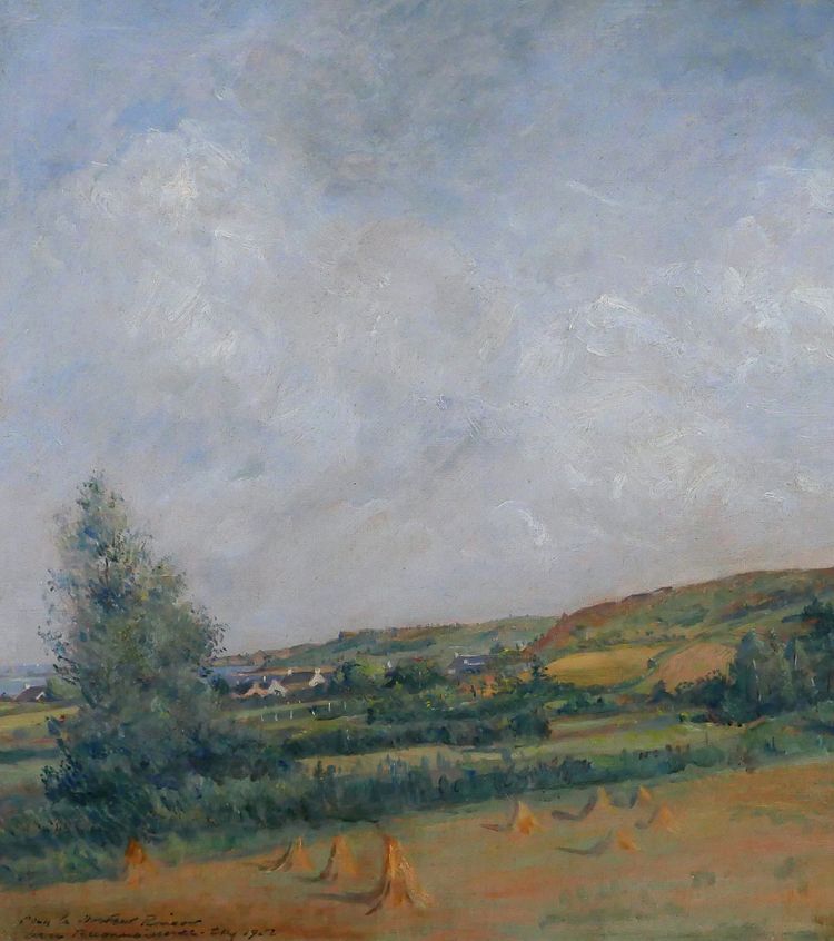 Eugène-Paul ULLMAN 1877-1953 Paesaggio della Bretagna, Paimpol? dipinto, 1940