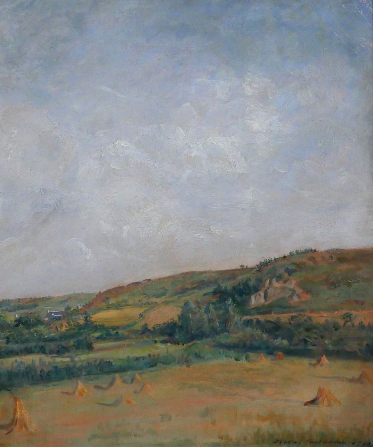 Eugène-Paul ULLMAN 1877-1953 Paesaggio della Bretagna, Paimpol? dipinto, 1940