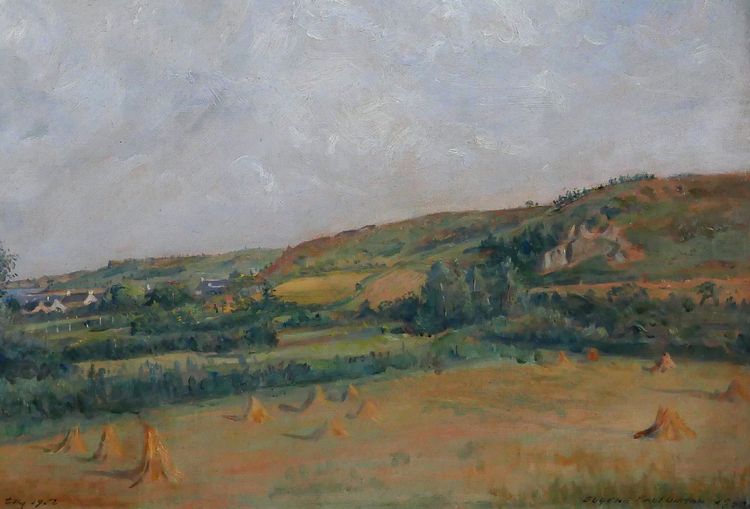 Eugène-Paul ULLMAN 1877-1953 Paesaggio della Bretagna, Paimpol? dipinto, 1940